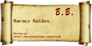 Baracz Balázs névjegykártya